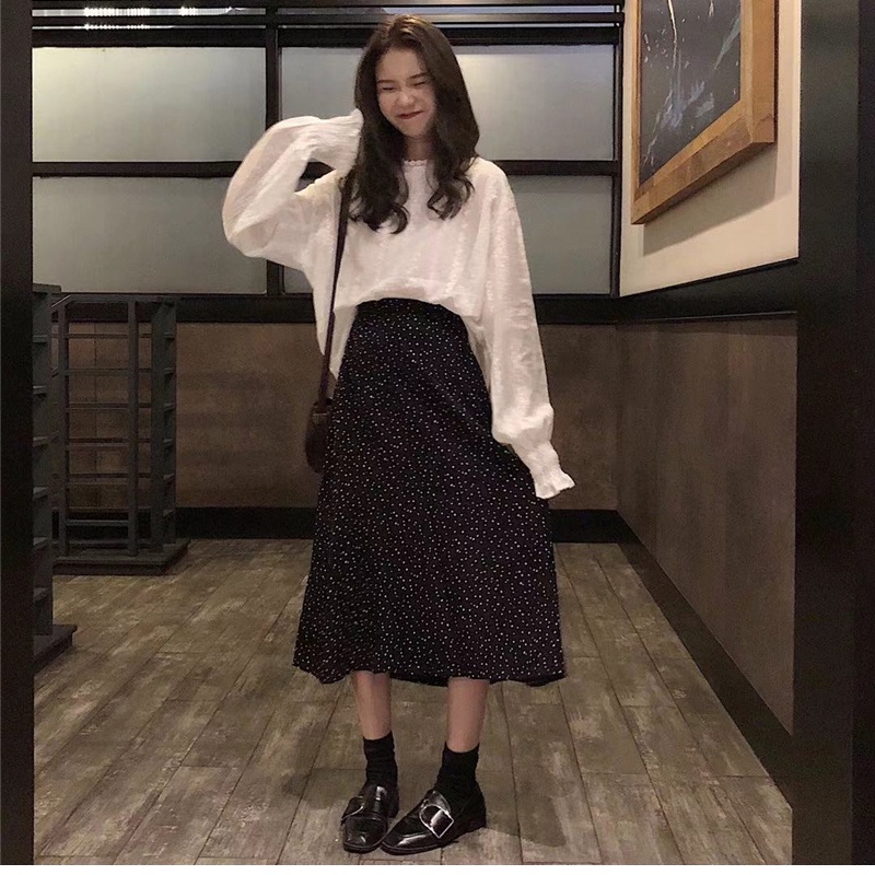 Áo Ren Cổ Tròn Dài Tay Thời Trang Mùa Xuân Hàn Quốc Dành Cho Nữ 2021