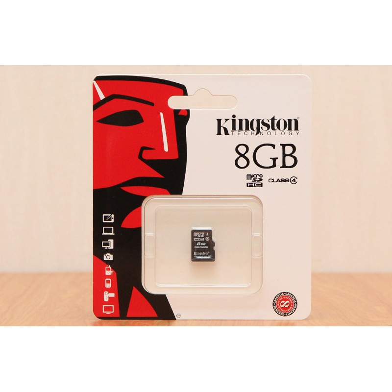 Thẻ Nhớ Kingston Micro SD 8GB Class 4 - SDC4/8GBSP