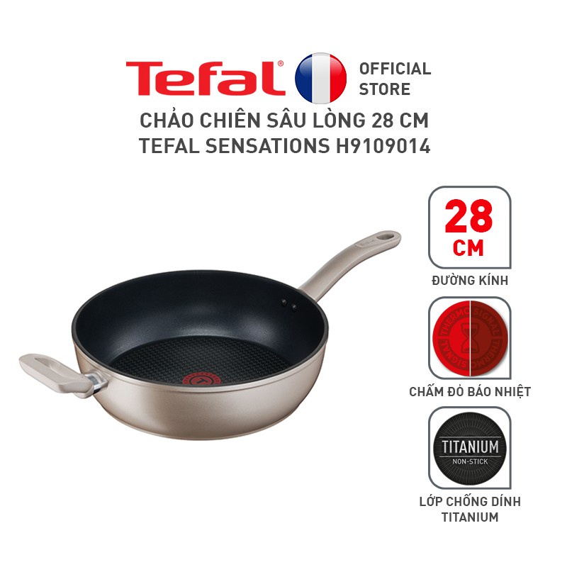 Chảo chiên sâu lòng Tefal Sensations 28 cm (H9109014)