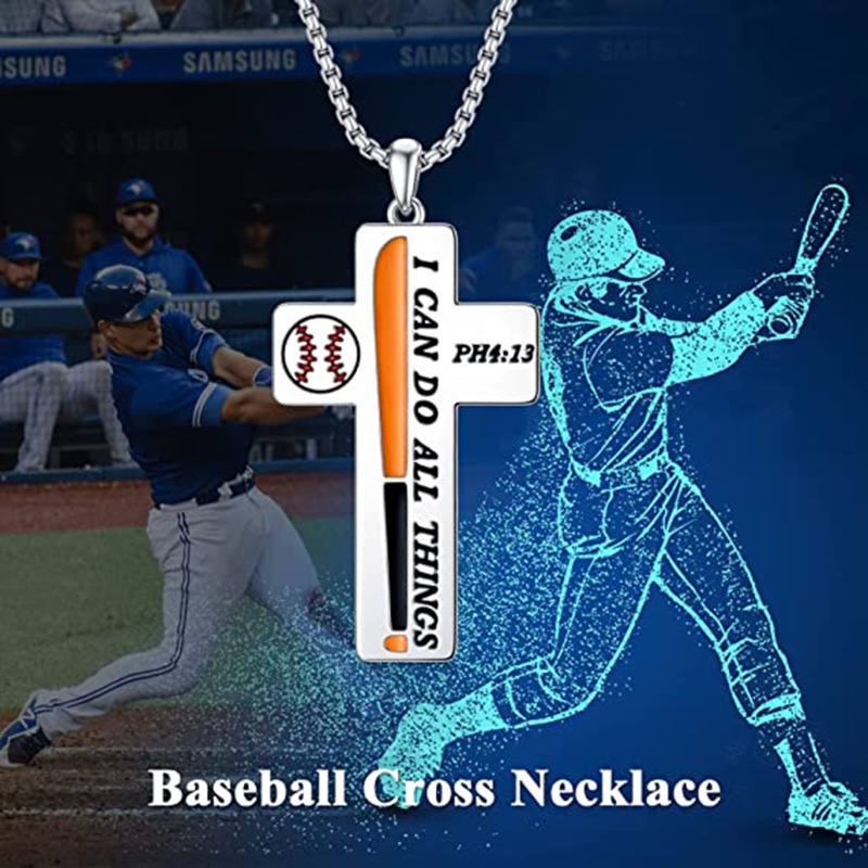 Nerf Vòng cổ Thể Thao Bằng Thép Titan Mặt Thánh Giá Cho Nam Và Nữ I Can Do All Things P