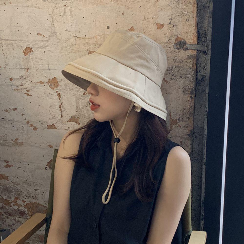 Mũ Panama Màu Trơn Chống Nắng Thời Trang Đi Biển Mùa Hè Cho Unisex