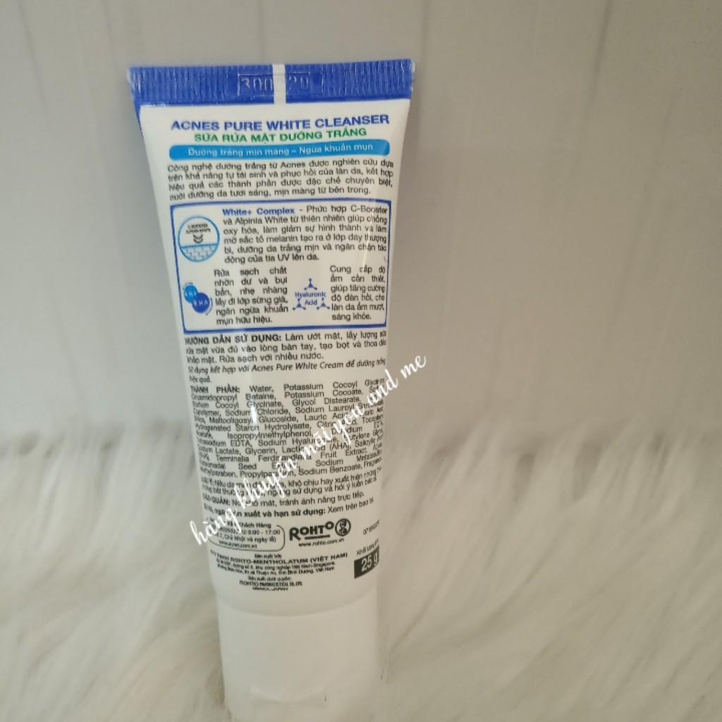 (mini size 25g) Sữa rửa mặt dưỡng trắng Acnes Pure White Cleanser | BigBuy360 - bigbuy360.vn
