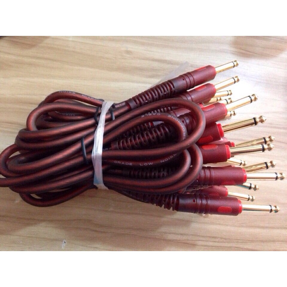 Combo 2 dây 2 đầu 6ly 1m nâu