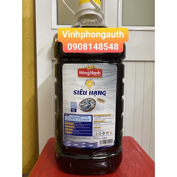 Nước mắm Hồng Hạnh Siêu Hạng 35 độ đạm 4,9 lít