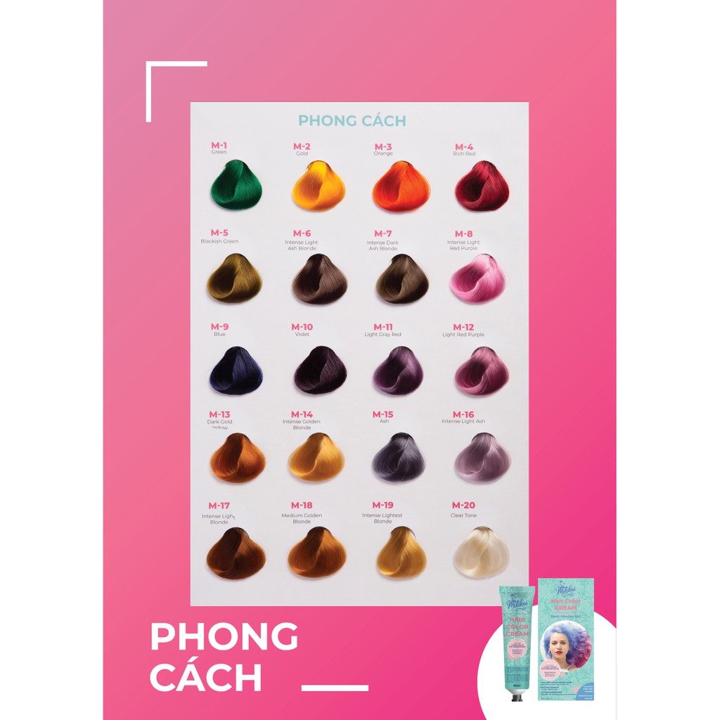 Kem nhuộm tóc màu thời trang phủ bạc Molokai 60ml 💖 TẶNG KÈM GĂNG TAY + CHAI OXY TRỢ DƯỠNG 💖 - Pretty Valley