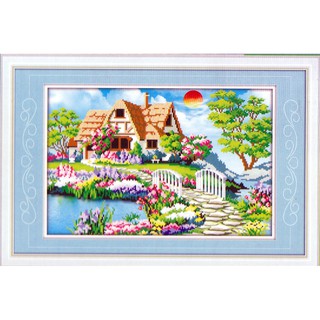 Tranh Đính Đá ABC 3D Ngôi Nhà Mộng Mơ  Y345 , 63057 (KHÁCH TỰ ĐÍNH) KT:57X40CM