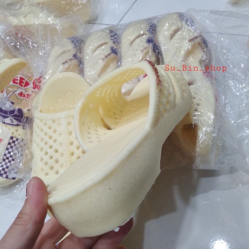 Dép tổ ong Thái Nguyên màu kem loại 1 đế dày