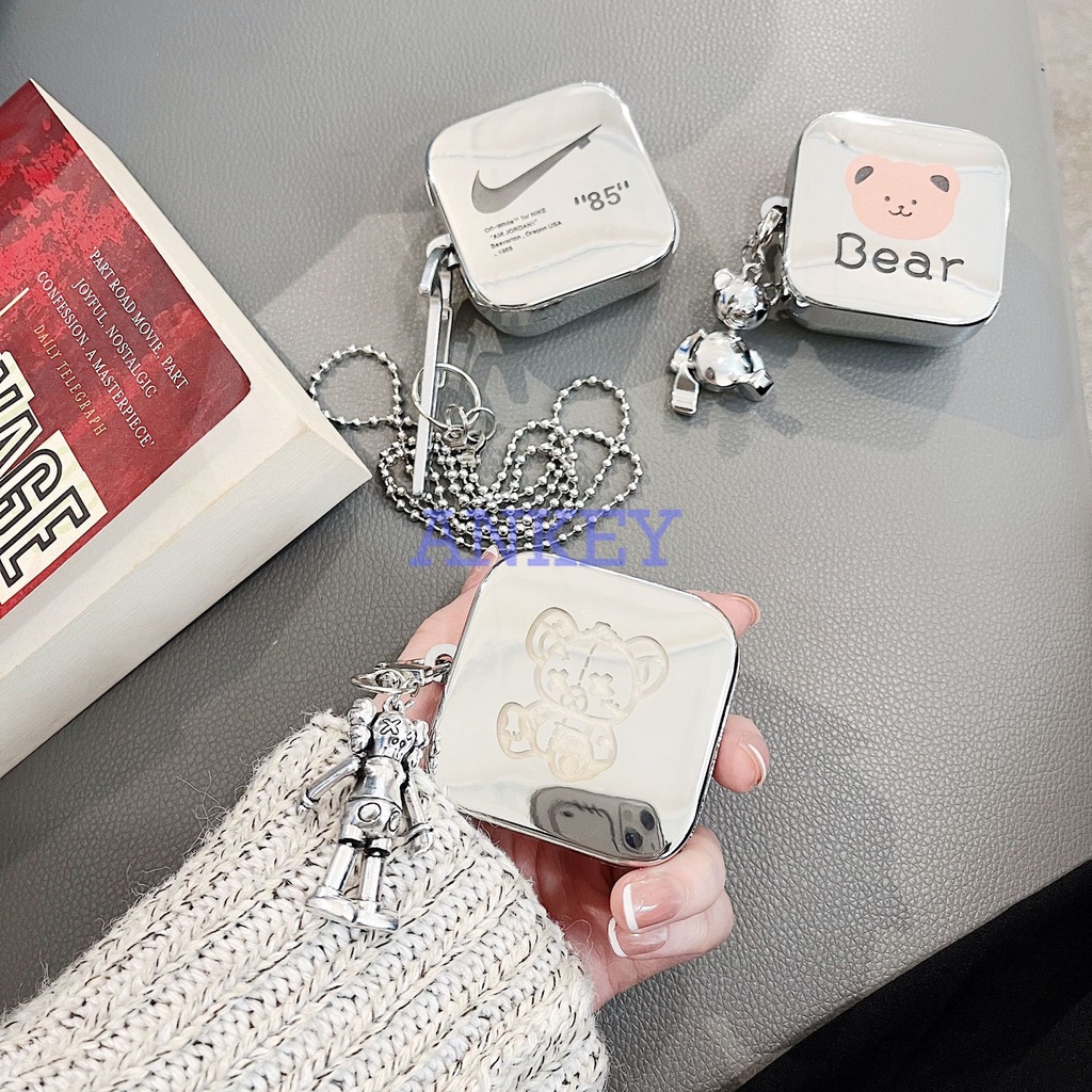 Xiaomi Air2 SE / Mi True Wireless Earphones 2 Basic Vỏ Bảo Vệ Hộp Sạc Tai Nghe Bằng Silicon Mềm Chống Sốc Chống Thấm Nước Hình Gấu Dễ Thương Kèm Móc