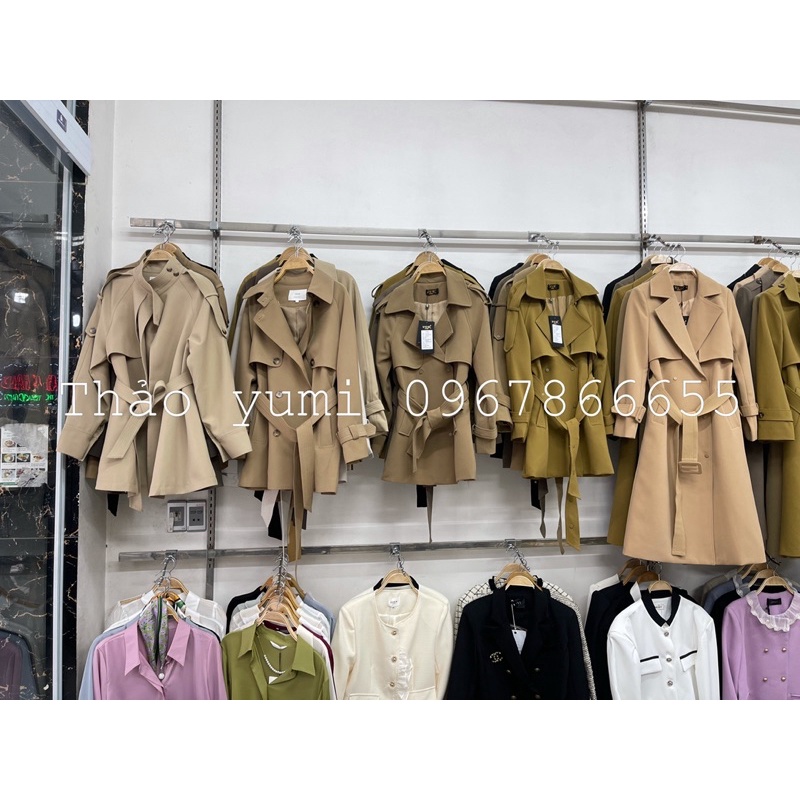 Áo khoác mangto hàn khuy bấm đai vuông YSD