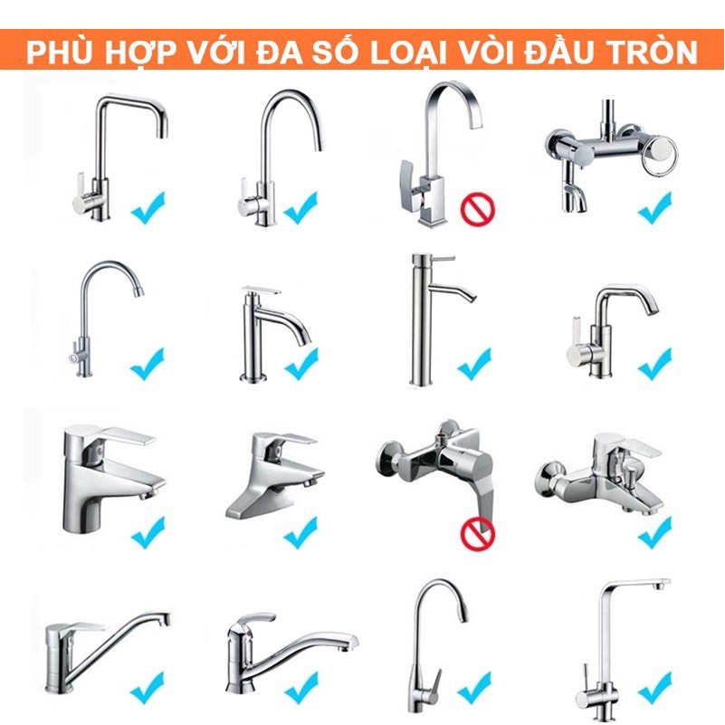 Đầu Vòi Tăng Áp Xoay 360 Độ, 3 Chế Độ Chảy Thông Minh