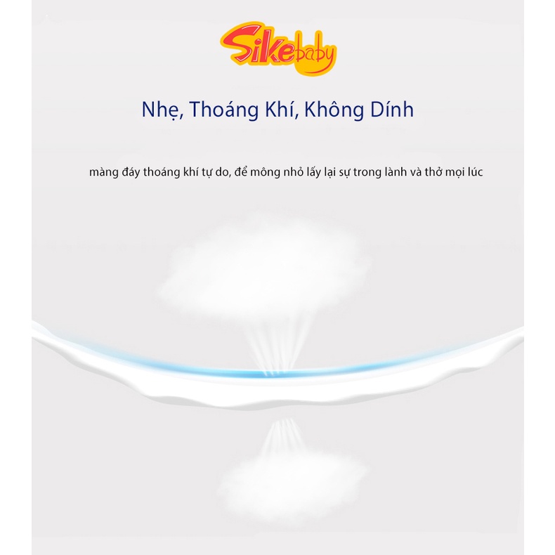 Tã/ Bỉm dán Sikebaby siêu mỏng thấm hút tốt thông thoáng -1 bịch 10 Miếng