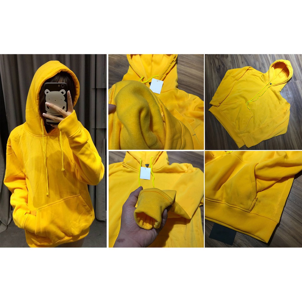 Áo hoodie unisex / Áo nỉ trơn form rộng phong cách ulzzang | BigBuy360 - bigbuy360.vn