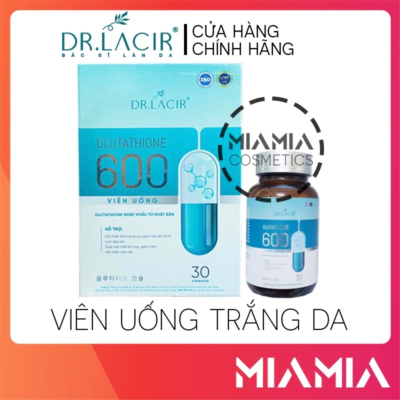 Viên Uống Trắng Da Glutathione 600 DR Lacir chính hãng - 8938528007558