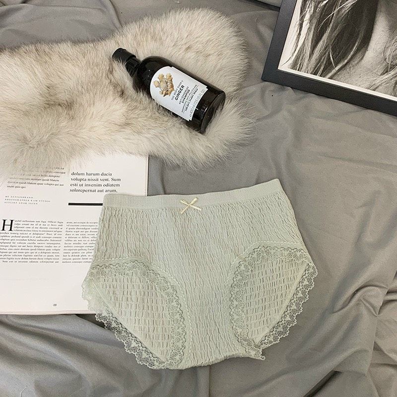 [014] Set 4 Quần Lót Nữ Cotton Tăm Tre Đính Nơ - Đồ Lót Quần Chíp Nữ Xuất Nhật Thông Hơi Kháng Khuẩn FreeSize Dưới 62kg