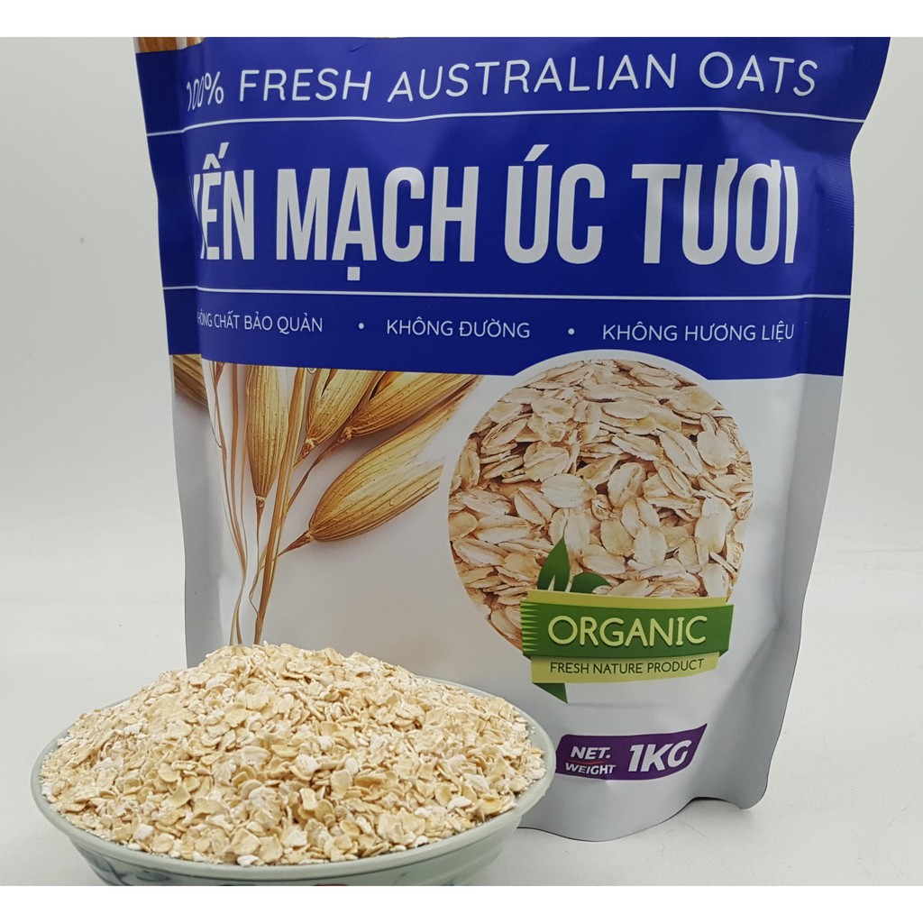 [Tặng 1 bịch chia Nutiva 907gr] Mua 1 bịch yến mạch tươi DSA nguyên liệu nhập 100% từ Úc.