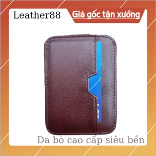 (Da thật100%) ví name card da bò cao cấp,ví đựng thẻ mini BH 12 THÁNG
