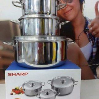 Bộ 3 Nồi Inox (HKM Sharp)