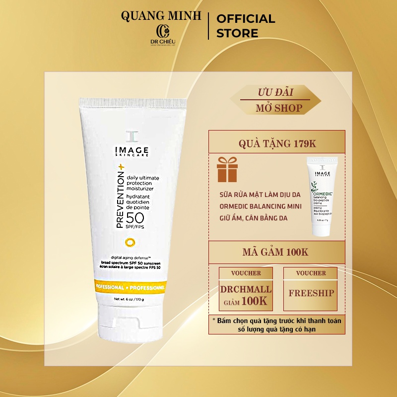 Kem chống nắng dành cho da hỗn hợp da thường Image Skincare PREVENTION+ DAILY ULTIMATE PROTECTION MOISTURIZER 170g