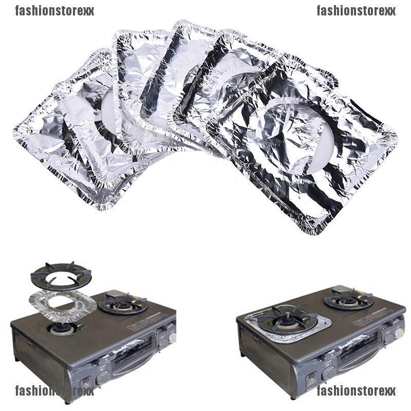 Set 12 Vỏ Bọc Bếp Ga Bằng Lá Nhôm Có Thể Tái Sử Dụng