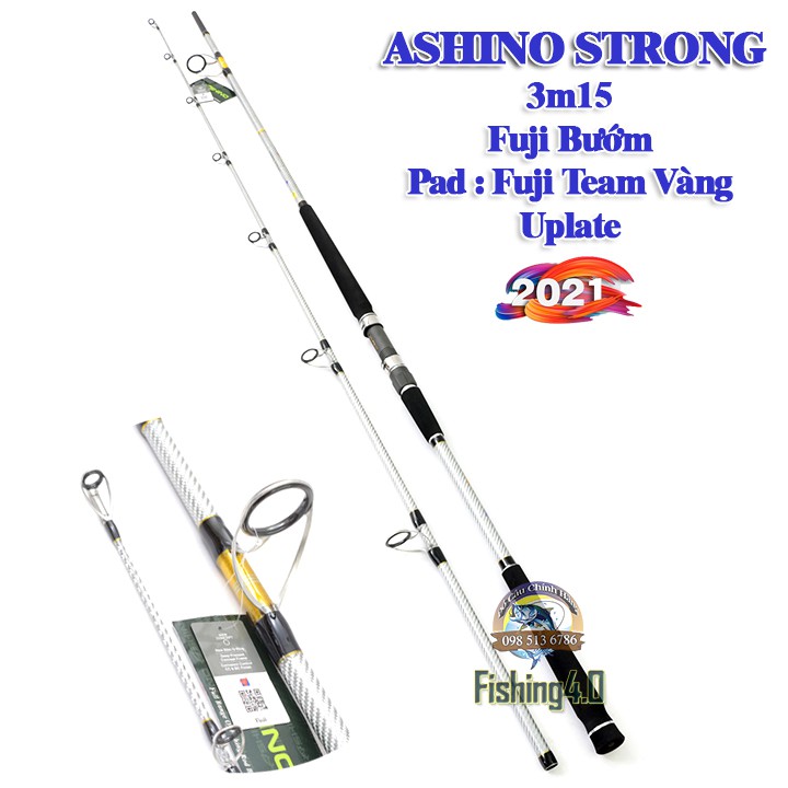 Cần Câu Ashino Strong - Phiên Bản Fuji Bướm - Pad Fuji Team Vàng - New 2021