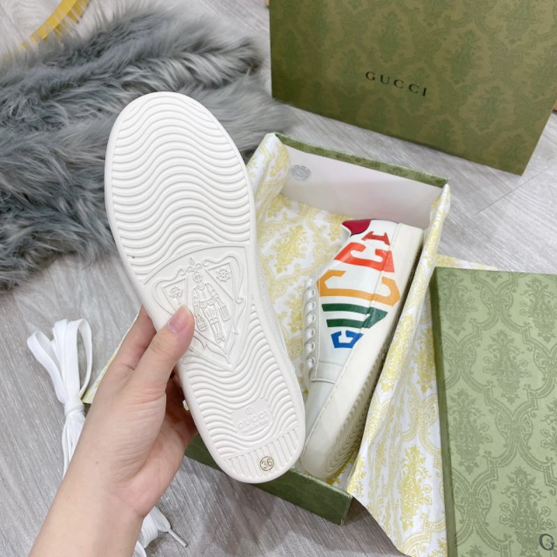 H(ẢNH THẬT) Giày Thể Thao Basic Chữ 7 Màu Gót 2 Màu Da Mềm Êm Fullbox Bill Túi Hãng Cao Cấp