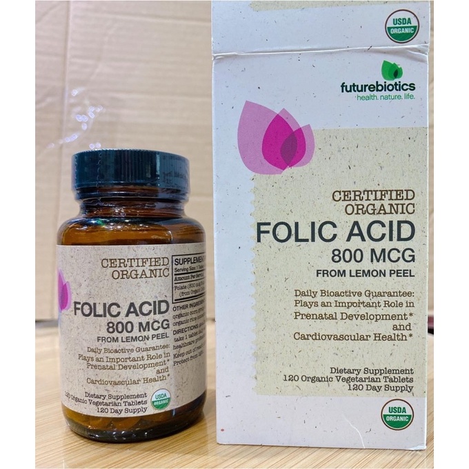Viên uống Folic Acid hữu cơ FutureBiotics
