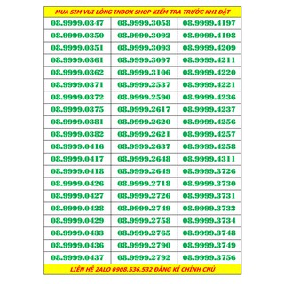 Sim tứ quý 9999 giữa  mobifone