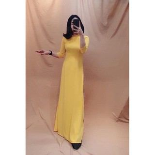 Áo dài nữ cao cấp ⚡FREESHIP⚡Áo dài truyền thống trơn 1 màu chất lượng cao
