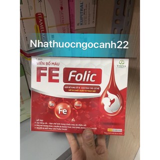 Viên bổ máu FE FOLIC hộp 100 viên giúp bổ sung sắt II cho cơ thể