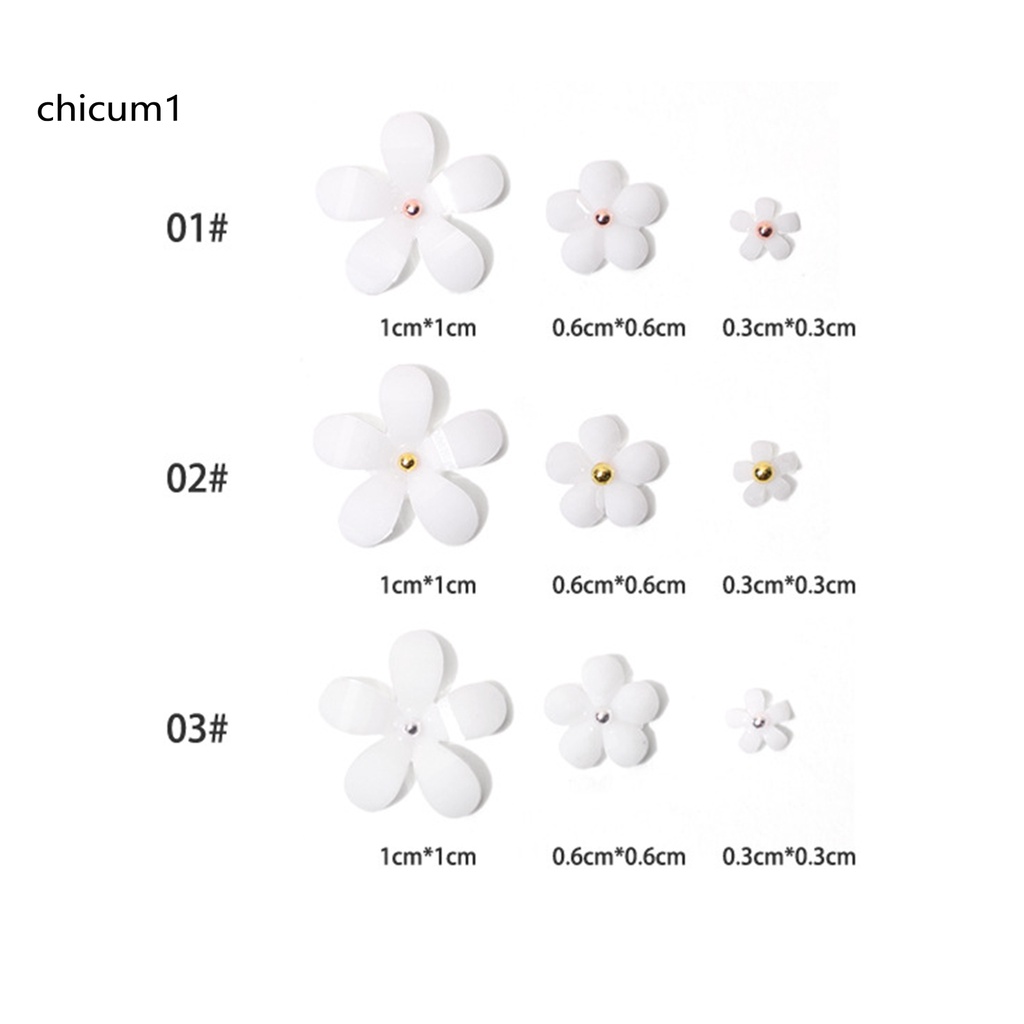 [Hàng mới về] Hạt phụ kiện trang trí móng tay hình hoa năm cánh nhỏ gọn sáng tạo đa năng dành cho phái nữ
