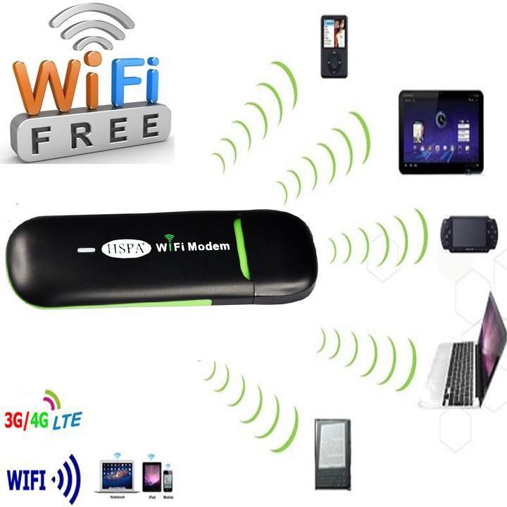 Bộ phát wifi từ sim 3g 4g Dongle HSPA - Thiết bị usb phát wifi cho tivi, máy tính, điện thoại hỗ trợ kèm sim 4g 90gb