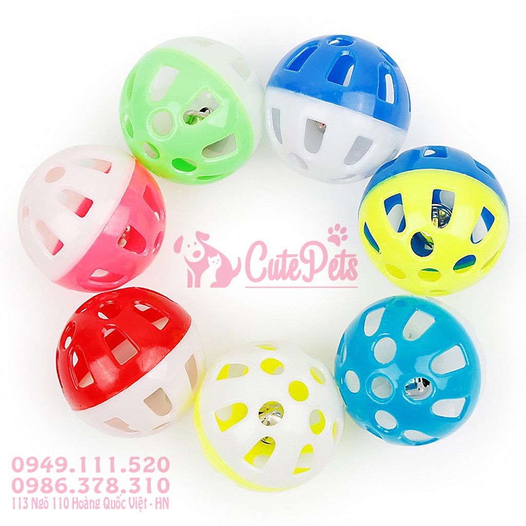 Đồ chơi cho mèo bóng có chuông bên trong - CutePets Phụ kiện thú cưng Pet shop Hà Nội