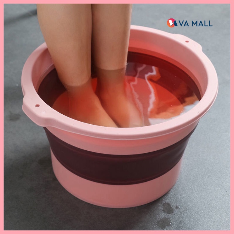 Chậu ngâm chân massage gấp gọn thông minh, thau giặt giũ, rửa chân tiện lợi