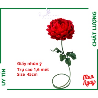 Trụ hoa giấy trang trí spa, trang trí backdrop Guydecor TH005