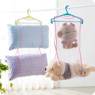 Túi lưới phơi quần áo gối gấu bông đa năng