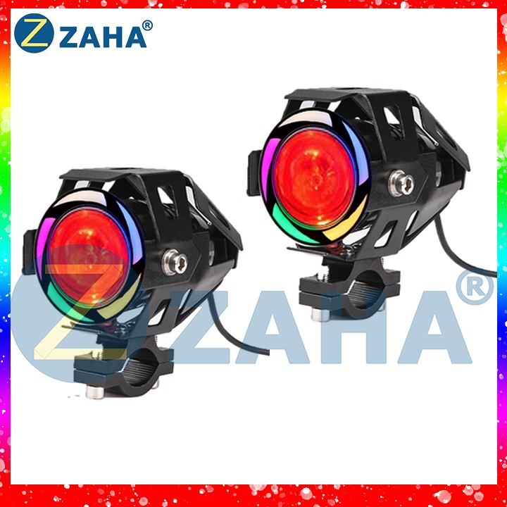 COMBO 2 Đèn trợ sáng U7 Zaha 7 màu dành cho oto moto xe máy