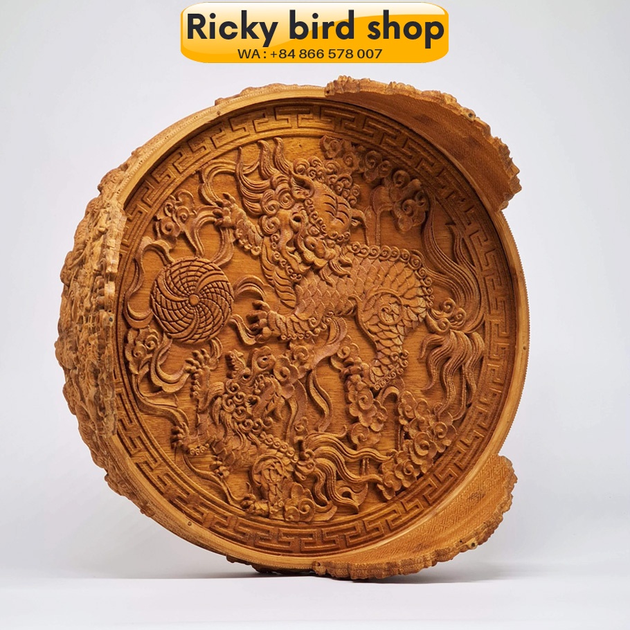 Lồng chim tre, Hwamei bird cage - 3D Qillin design