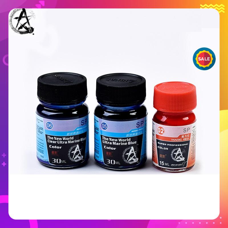 Sơn bóng màu xanh đại dương, đỏ magic SP02-SP05-SP06 15-30ml gốc dầu Sunin 7 - Sơn Mô Hình