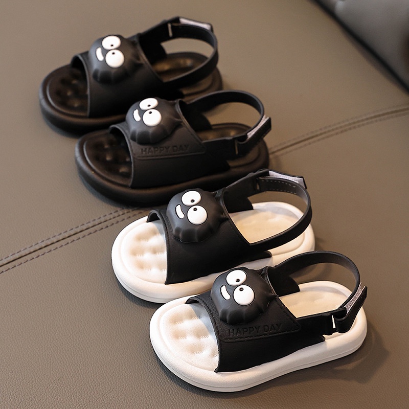 Giày sandal SANITKUN đế mềm mại chống trượt họa tiết hoạt hình thời trang mùa hè dễ thương cho bé trai bé gái