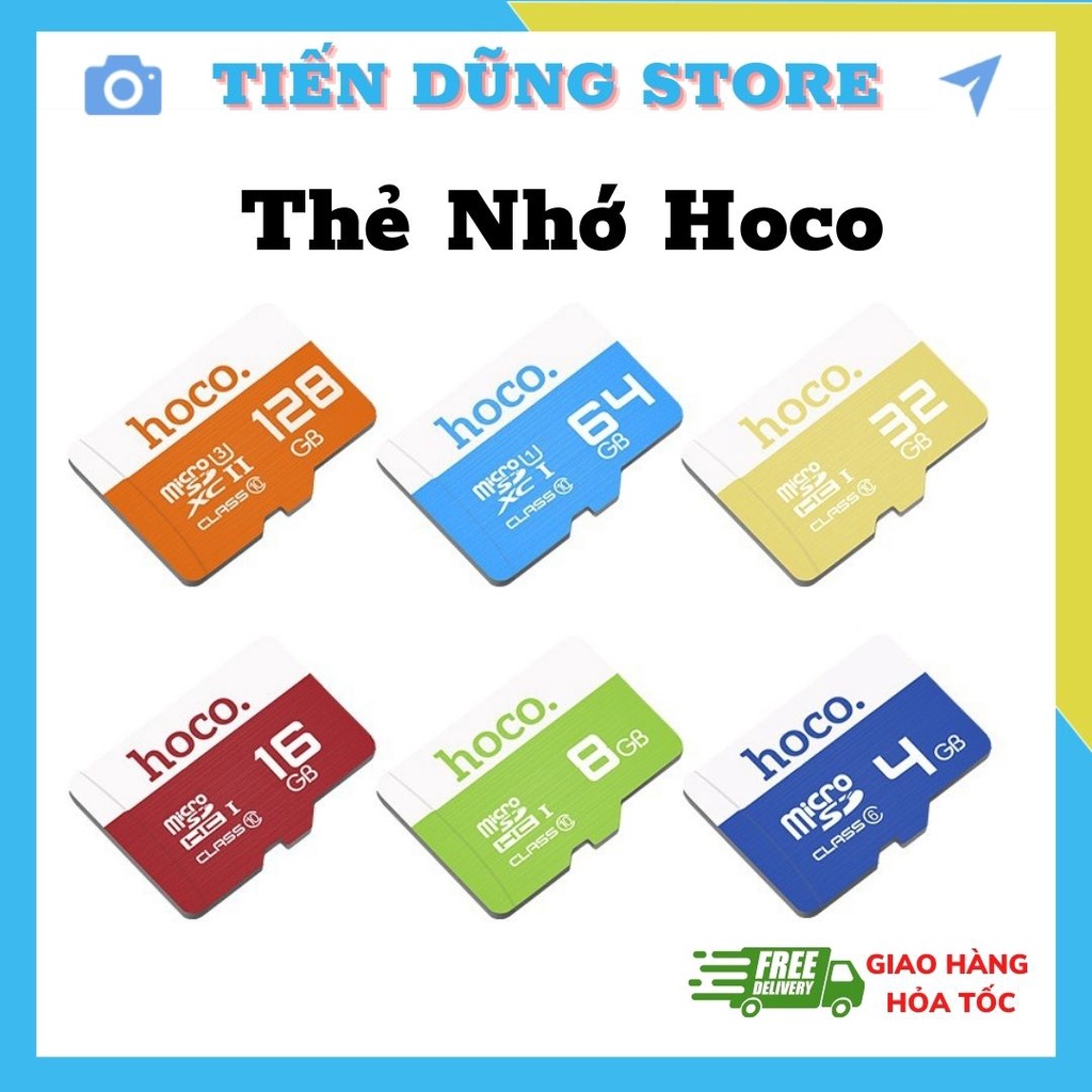 Thẻ Nhớ Micro SD Hoco 4GB/8GB/16GB/32GB/64GB/128GB Class 10 Chính Hãng