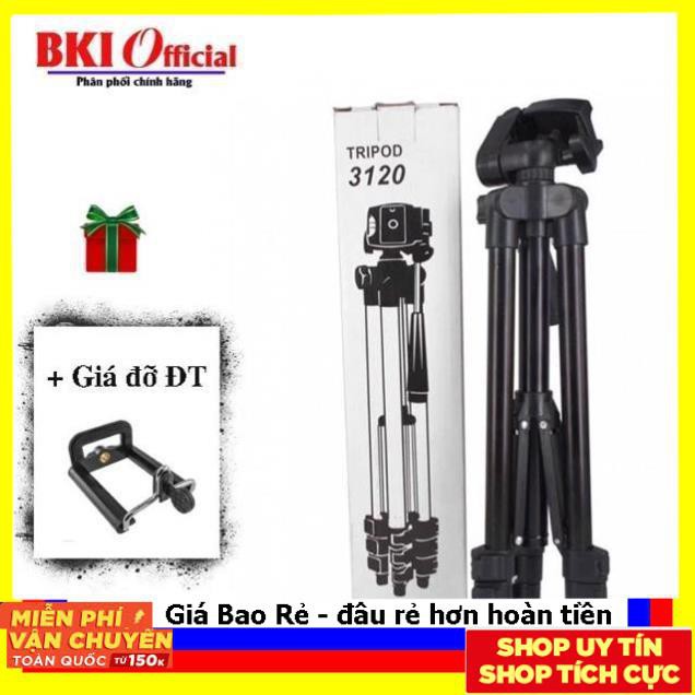 Trợ giá rẻ vô địch 2021 “”Gậy Tripod 3120 tặng kẹp điện thoại