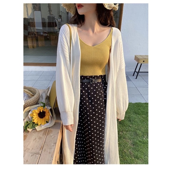 Áo khoác len đan nữ Dáng dài Dài tay Thu Đông Ulzzang Hàn Quốc Áo choàng len nữ Kiểu dáng Cardigan Thời trang | BigBuy360 - bigbuy360.vn