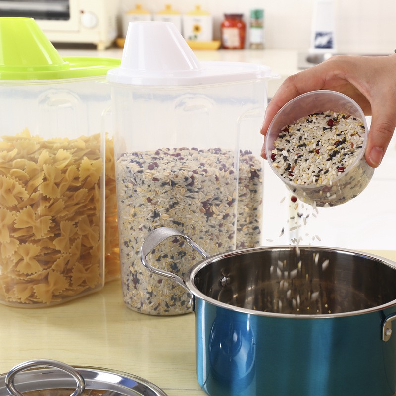 Hộp Nhựa Cỡ Lớn Nhiều Ngăn Có Nắp Đậy Tiện Dụng Cho Nhà Bếp