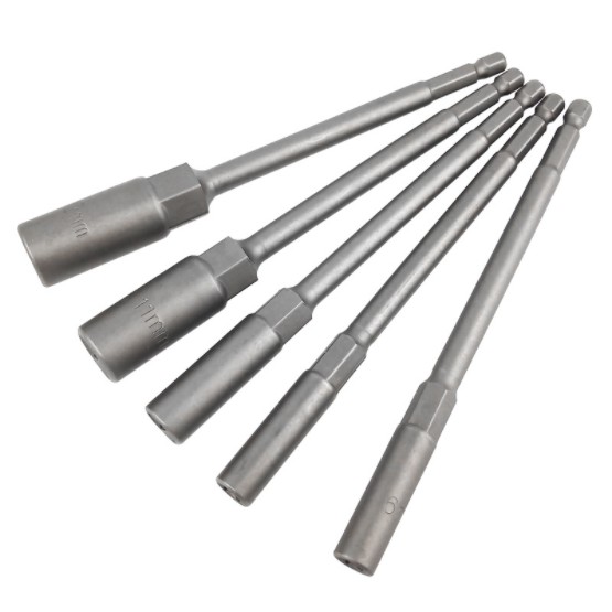 Bộ 15 Khẩu Chụp Bulong Sâu Lòng Dài 150mm Bắn Vít Chân Lục Giác Cao Cấp | Mezoha