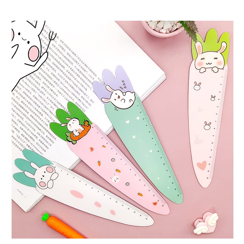 Thước kẻ hình cà rốt dễ thương 15cm cho học sinh