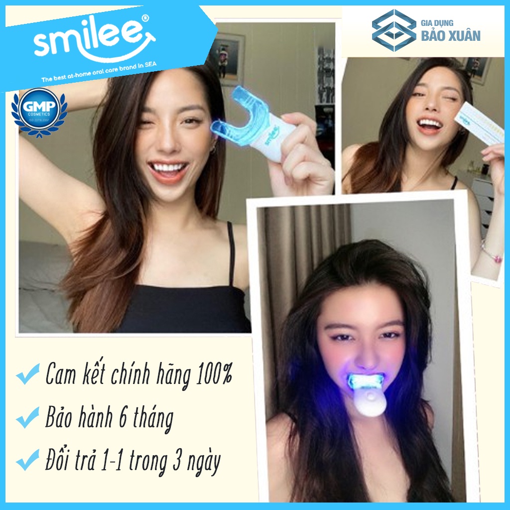 Máy tẩy trắng răng Smilee - Bộ Kit tẩy trắng răng tại nhà an toàn hạn chế ê buốt