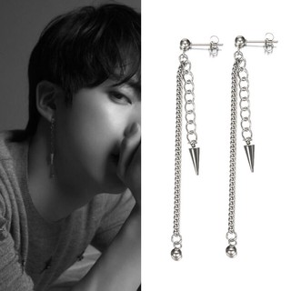 Bông tai khuyên tai JIN BTS sợi mắt xích mũi nhọn cá tính