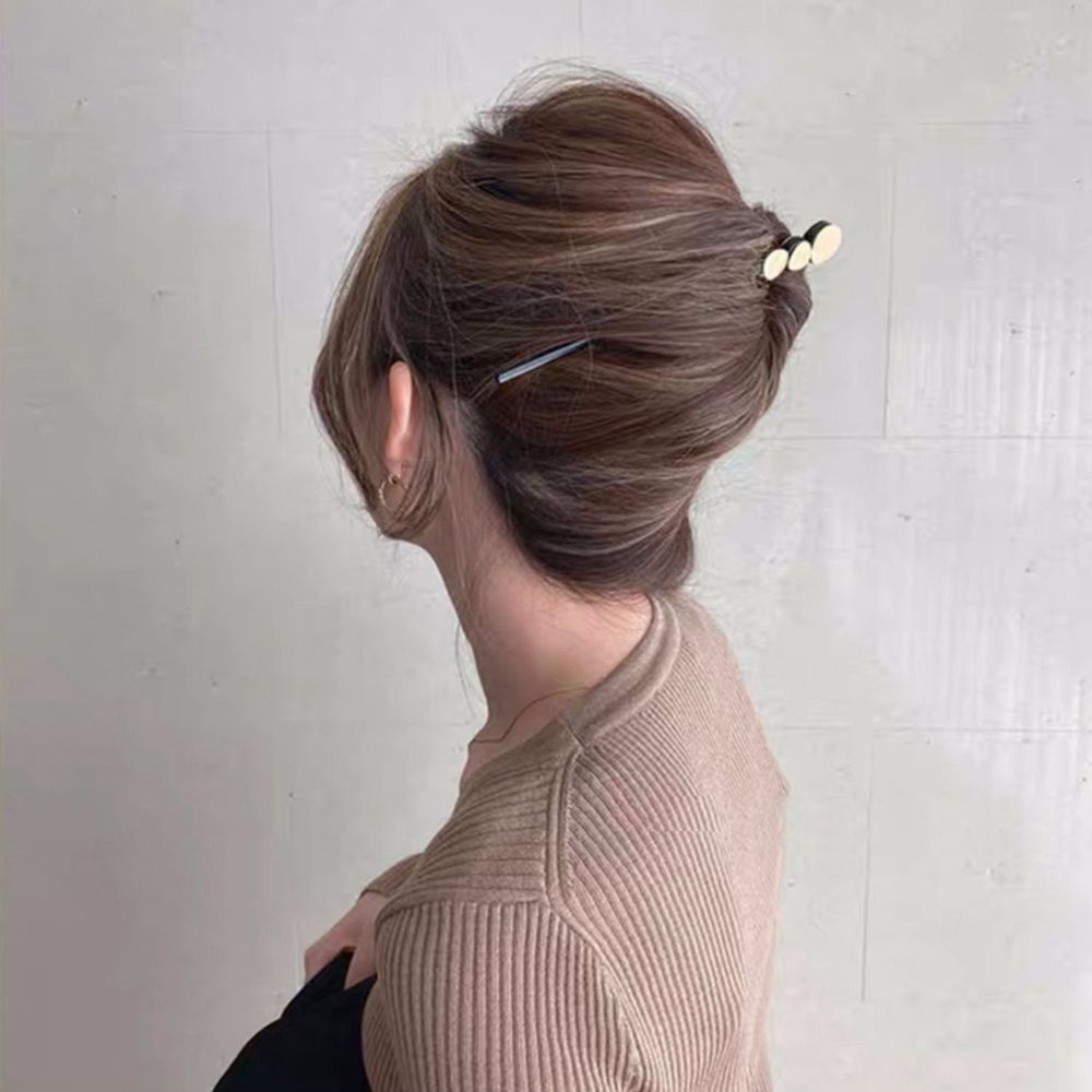 Trâm Cài Tóc Bằng Kim Loại Đính Ngọc Trai Đơn Giản Phong Cách Hàn Quốc Cổ Điển Cho Nữ