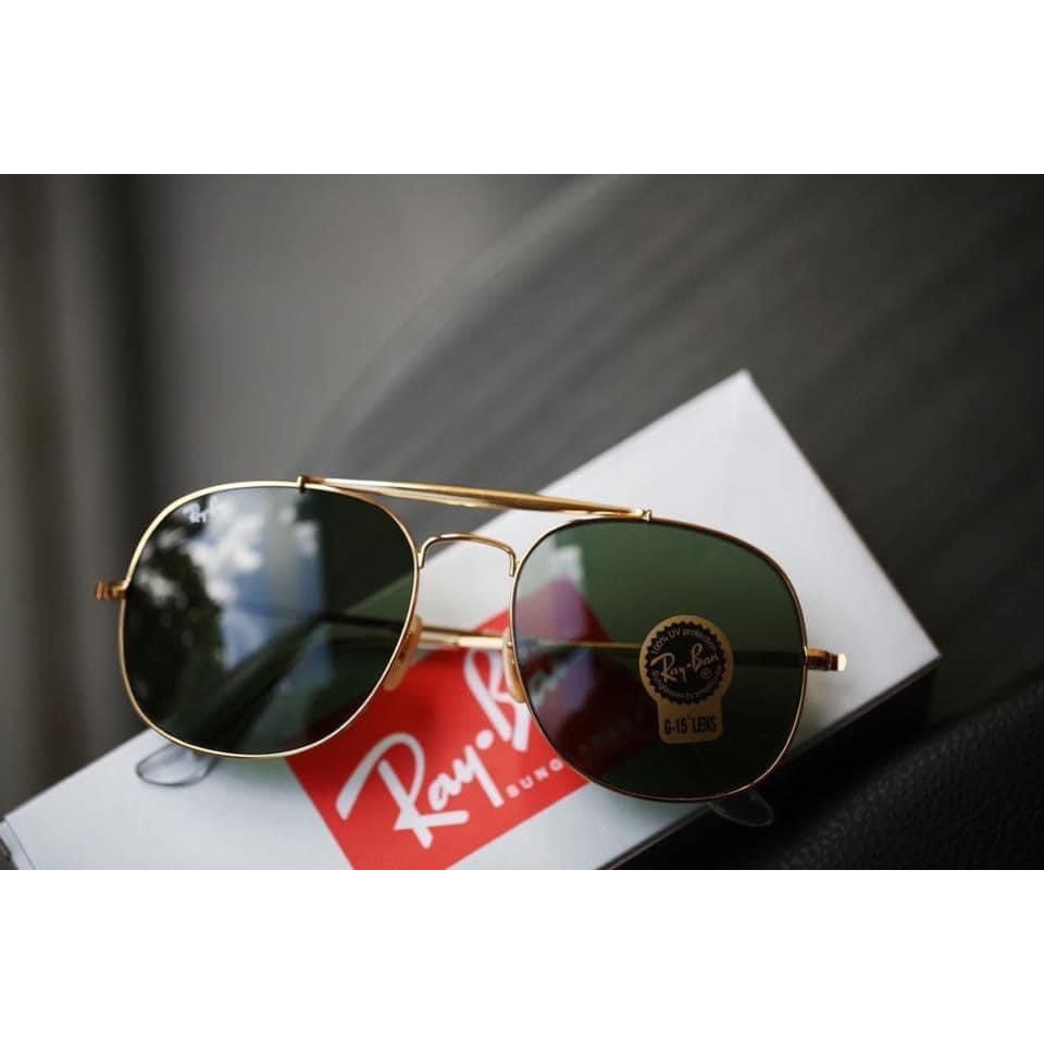 Kính mát RayBan RB3561 001/57 mẫu Tướng Quân “The General”