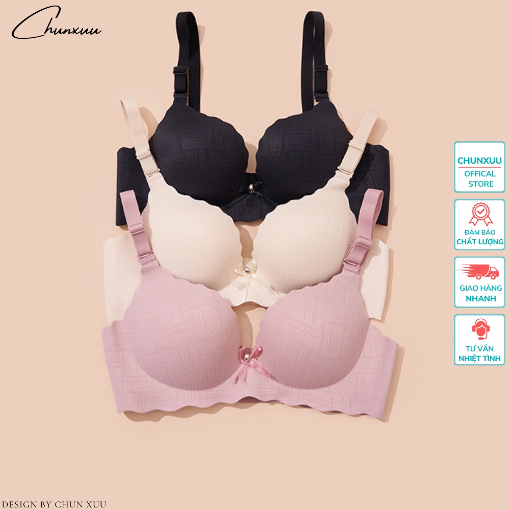 Áo ngực nữ không gọng vải su đúc đệm dày nâng ngực - ChunXuu AV03